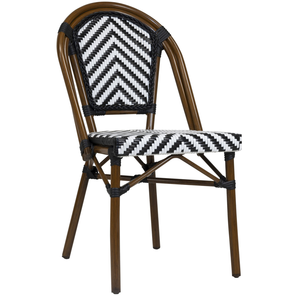 Toby-I Terrace Chair - Bamboo/Black-White - KAJA