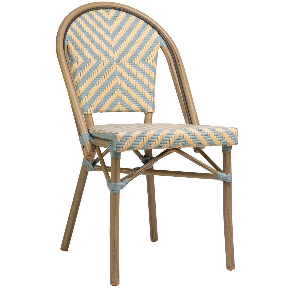Toby-II Terrace Chair - Bamboo/Beige-Blue - KAJA