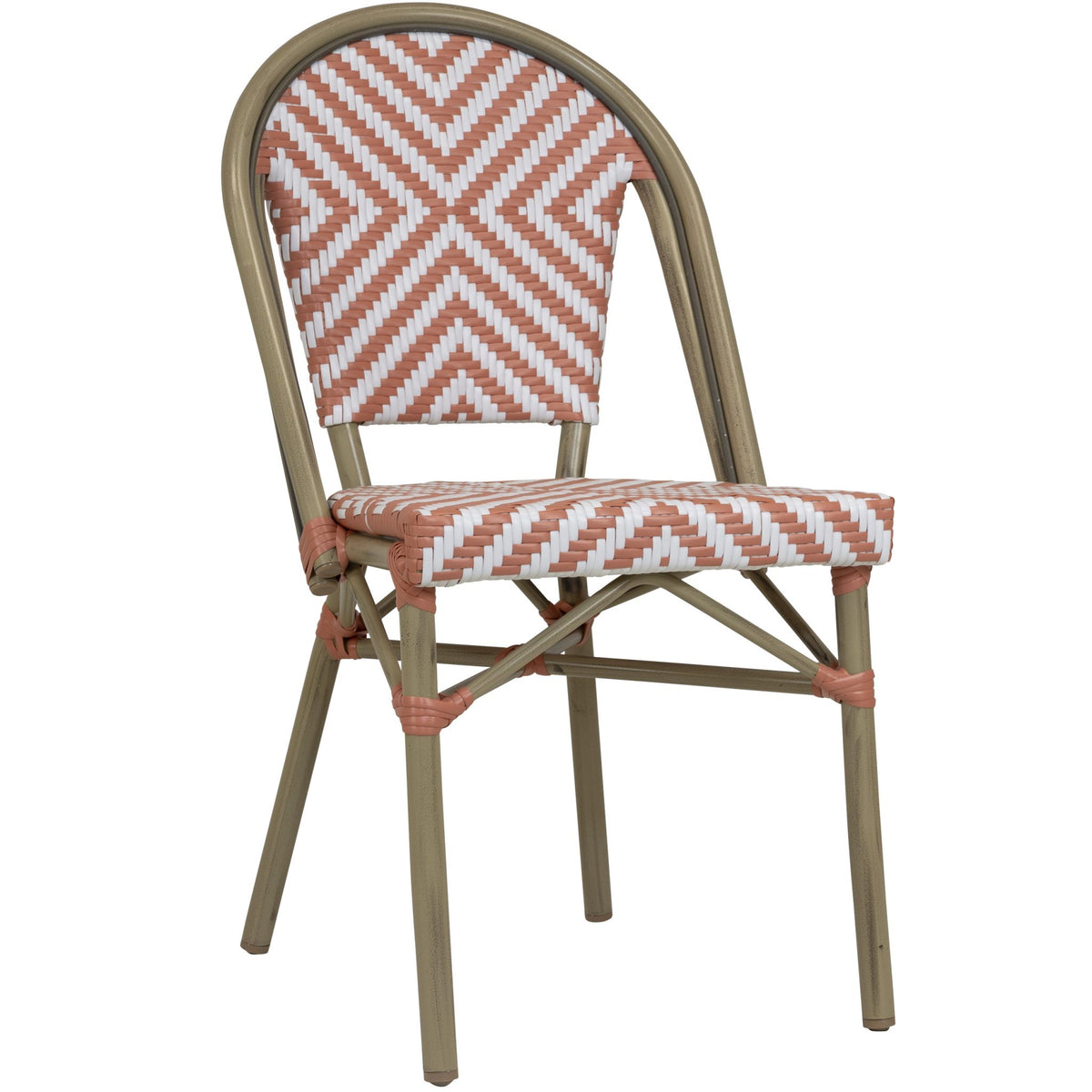 Toby-III Terrace Chair - Bamboo/Coral-White - KAJA
