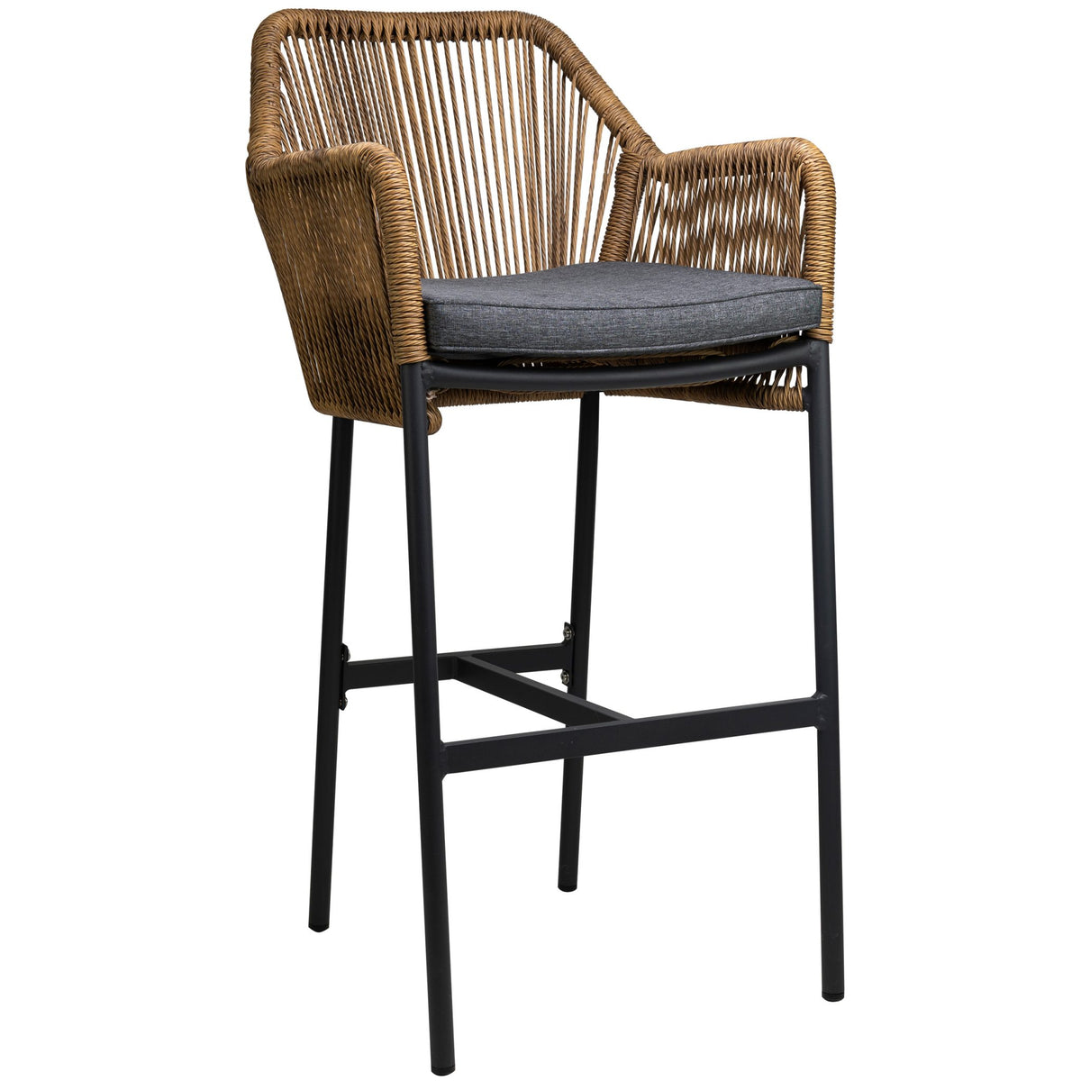 Baleric Barstool - Charcoal/Natural - KAJA
