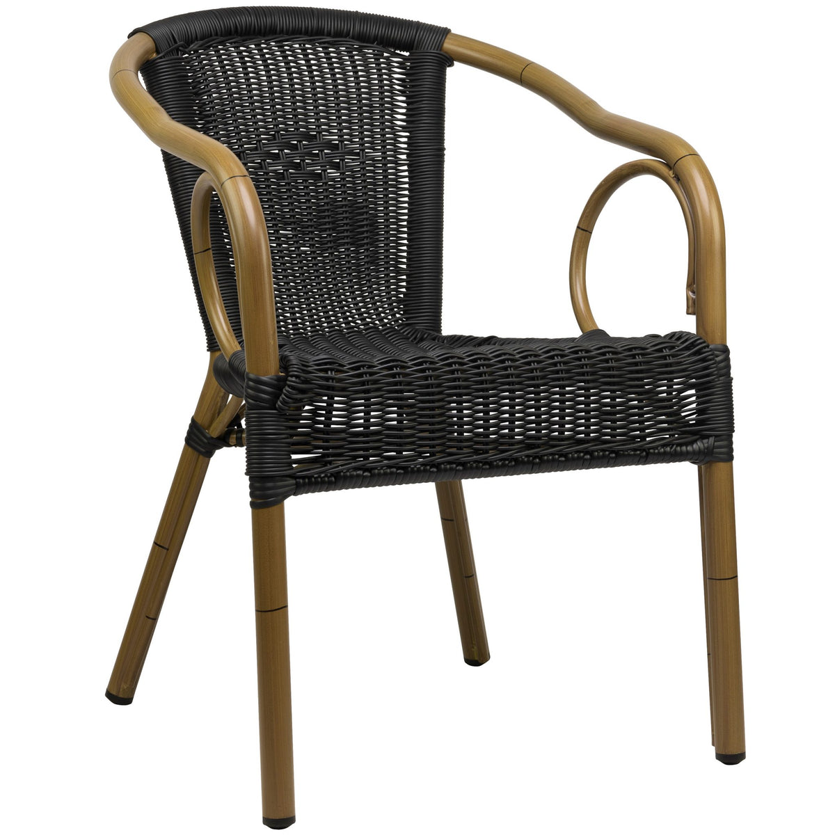 Costa Terrace Chair – Dark Bamboo/Black - KAJA