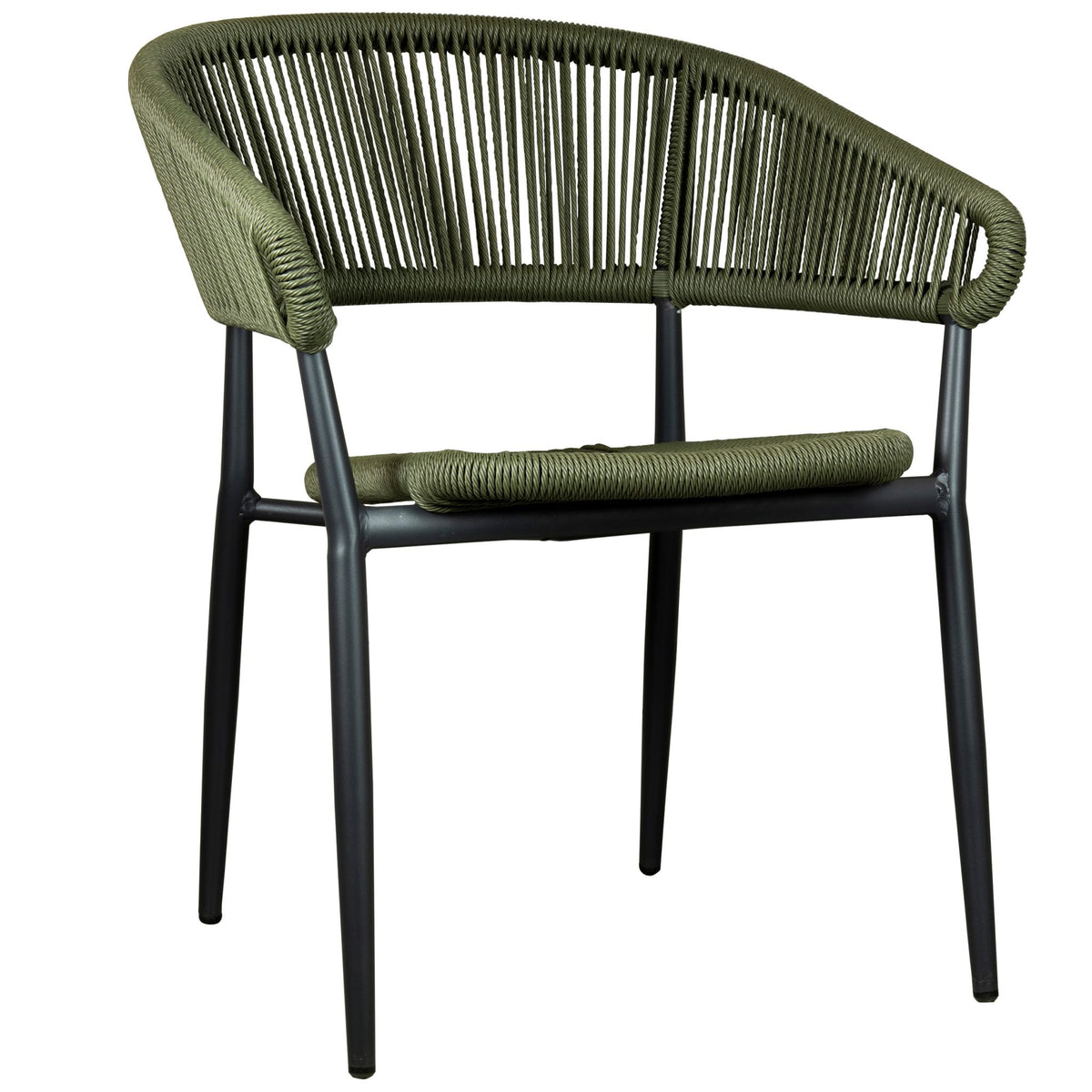 Jacco Terrace Chair - Charcoal/Olive Green - KAJA