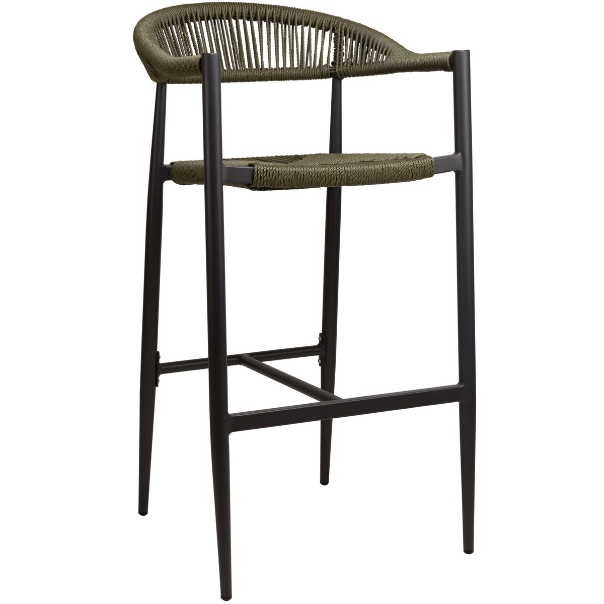 Jonah Barstool with Arm - Anthracite/Olive - KAJA