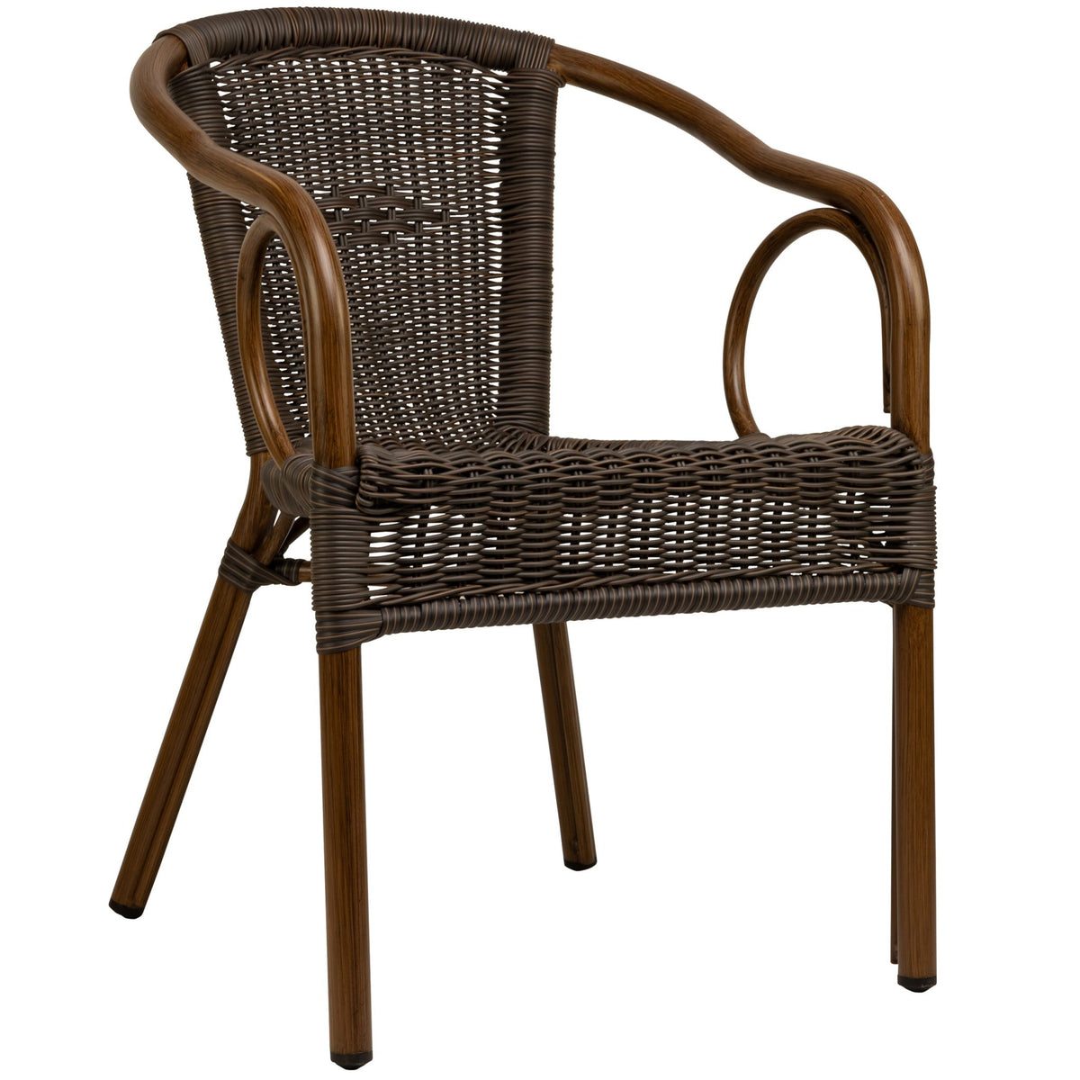 Costa Terrace Chair – Dark Woodlook/Coffee - KAJA