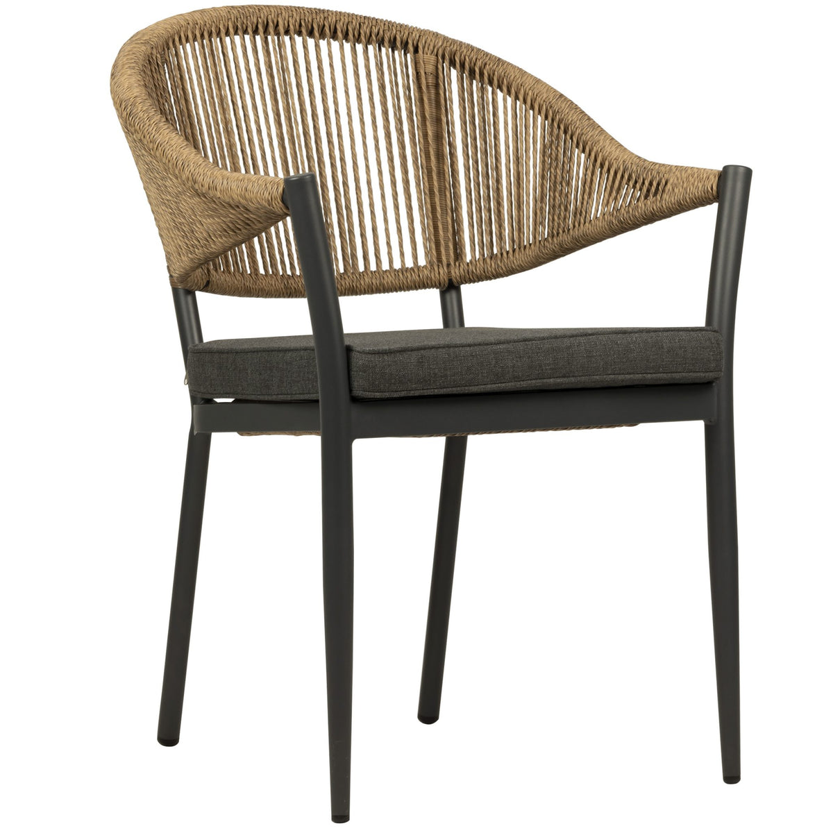 Lion Terrace Chair - Anthracite/Brown - KAJA