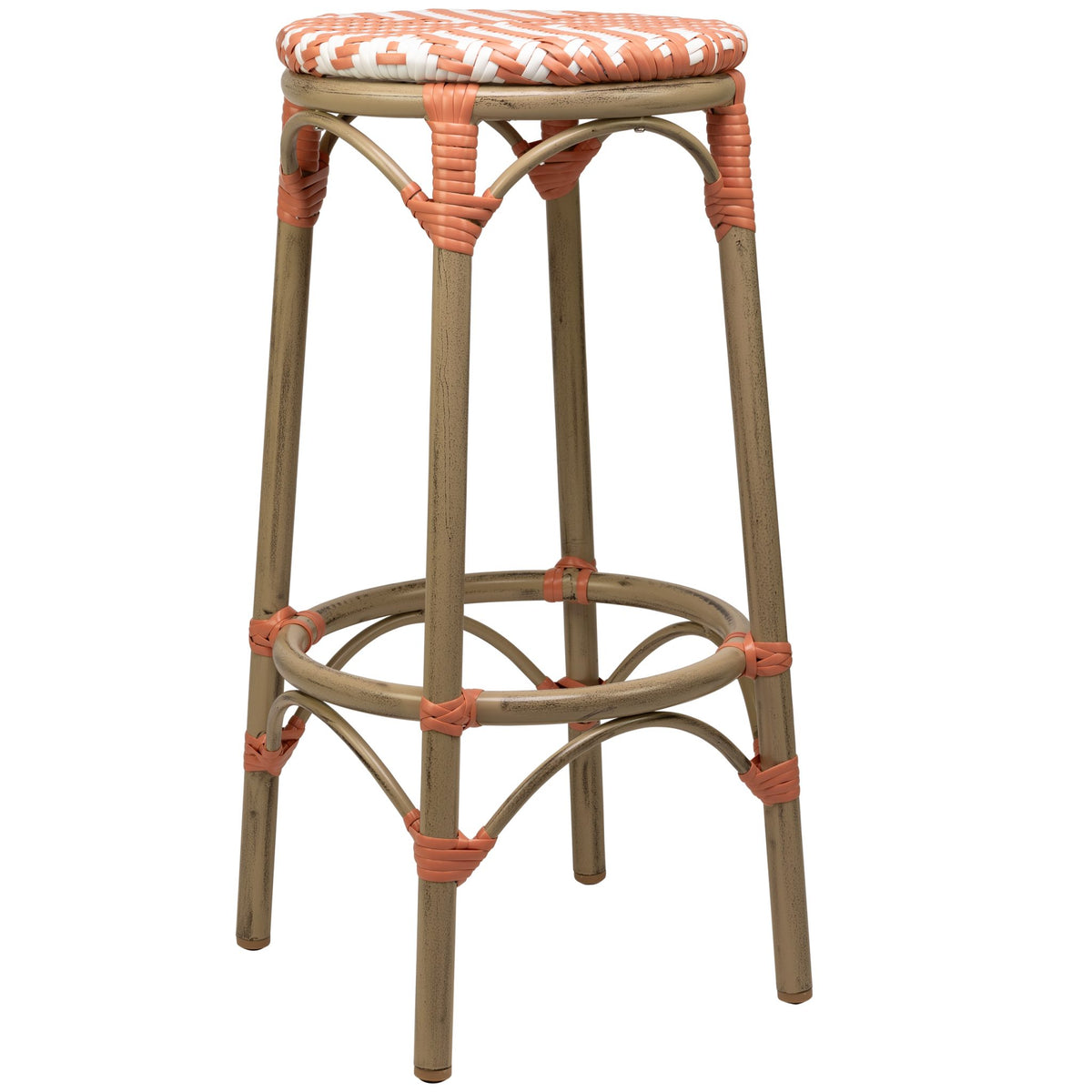 Todd Barstool - Bamboo/Coral-White - KAJA