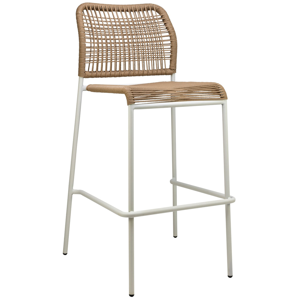 Twist Barstool - White/Natural - KAJA