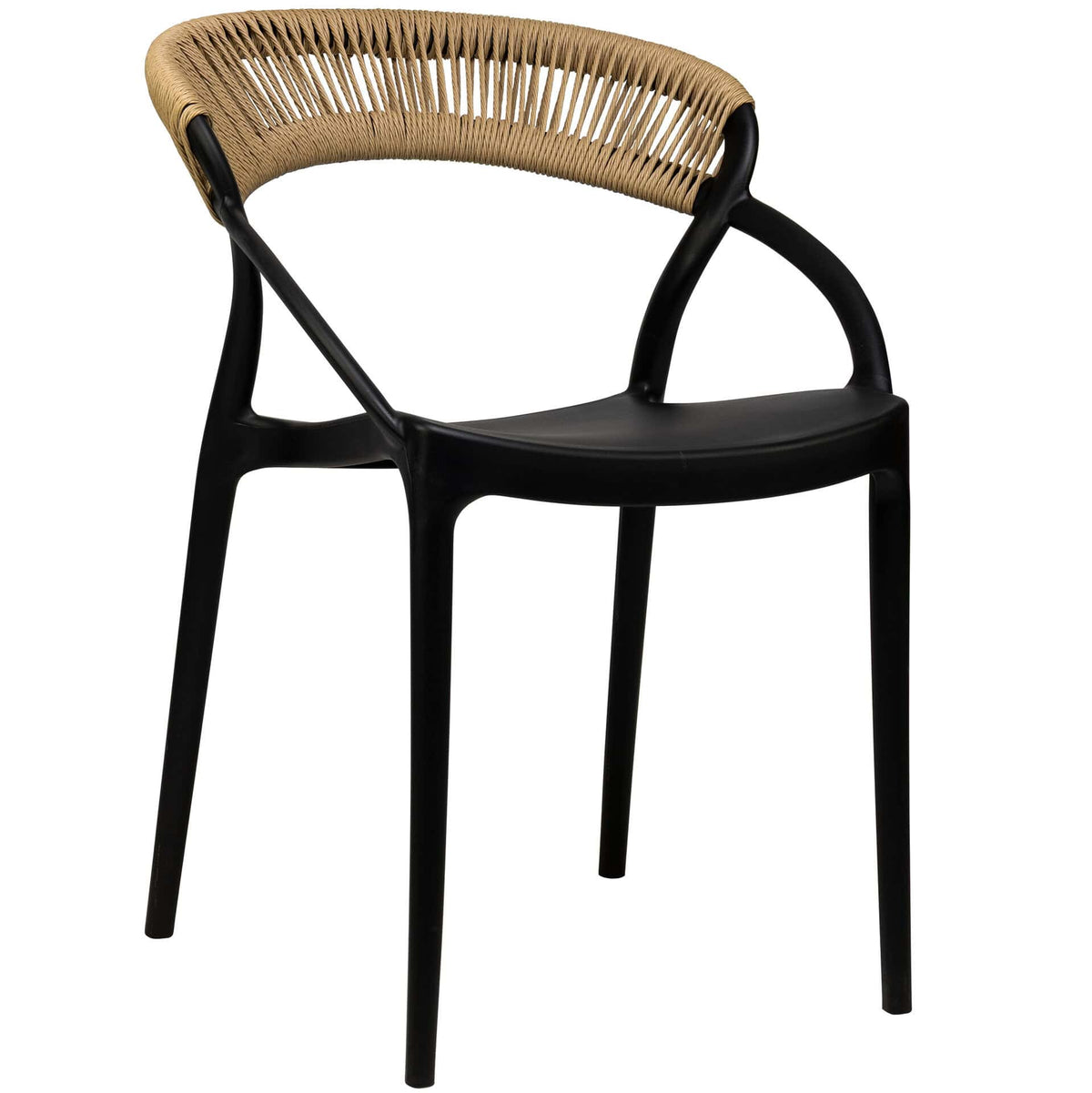Riviera Terrace Chair - Black/Natural - KAJA