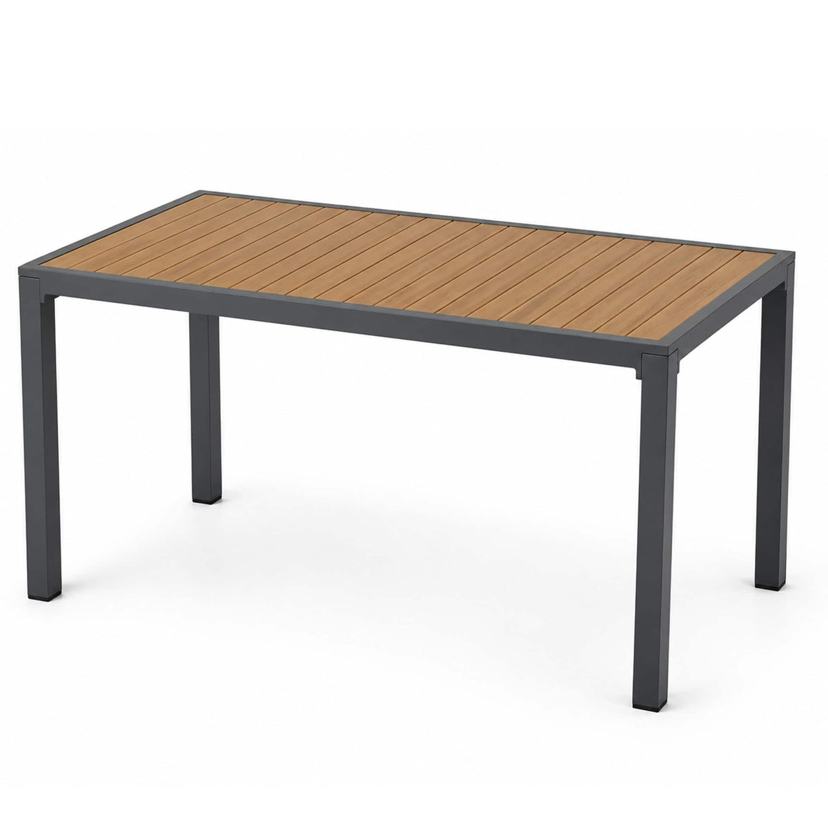 Marlon Terrace Table - 140x80 cm - Anthracite/Woodlook - KAJA