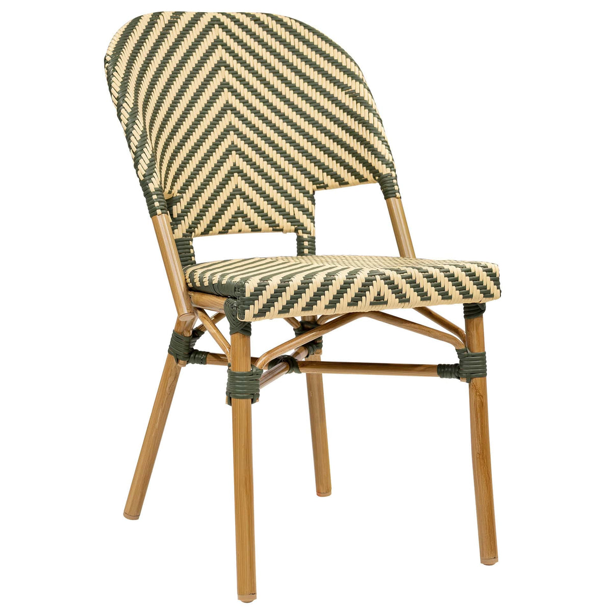 Tibaut Terrace Chair – Bamboo/Green-Beige - KAJA