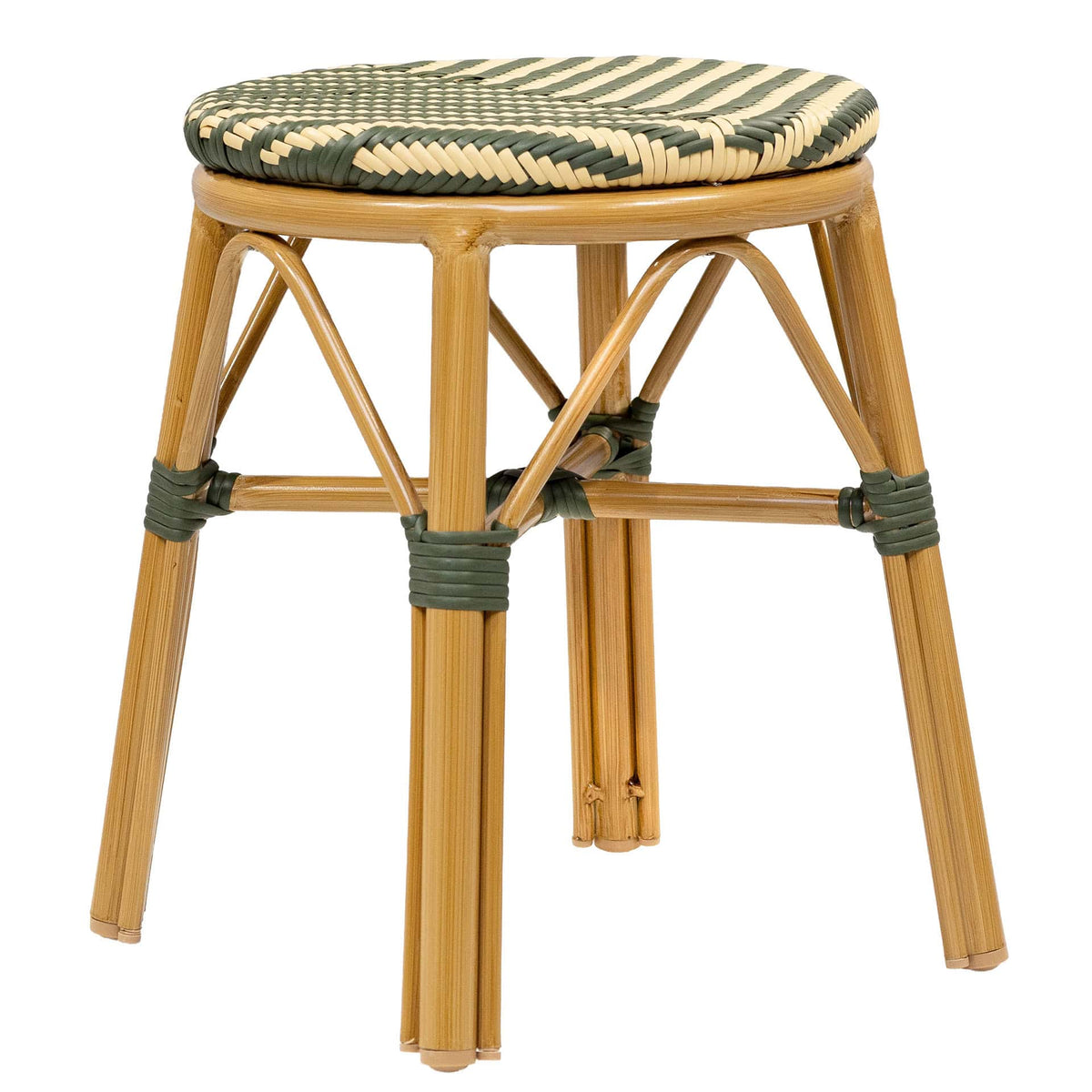 Toujours Hocker - Bamboo/Green-Beige - KAJA