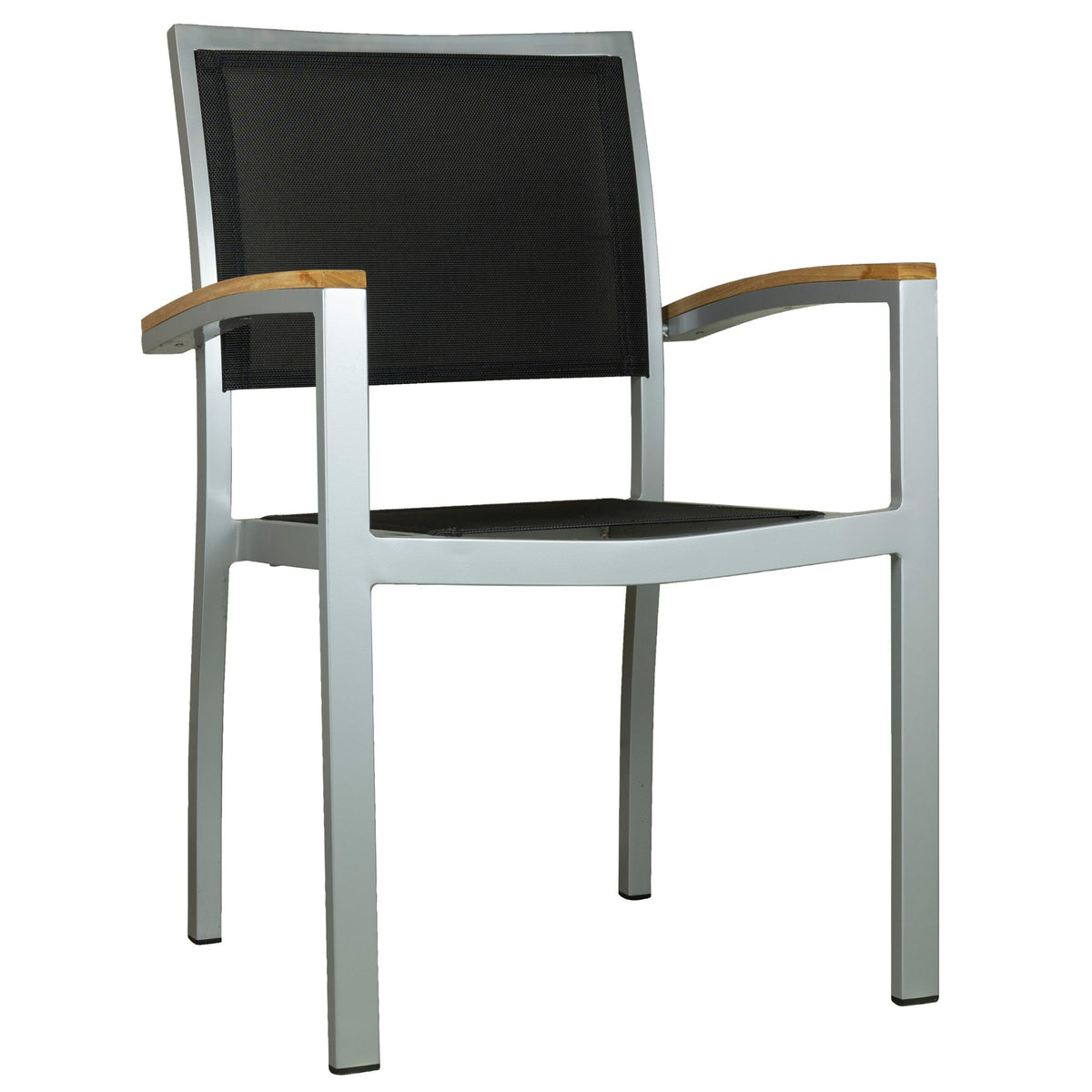 Cenon-A Armchair – Silver/Black Textilene - KAJA