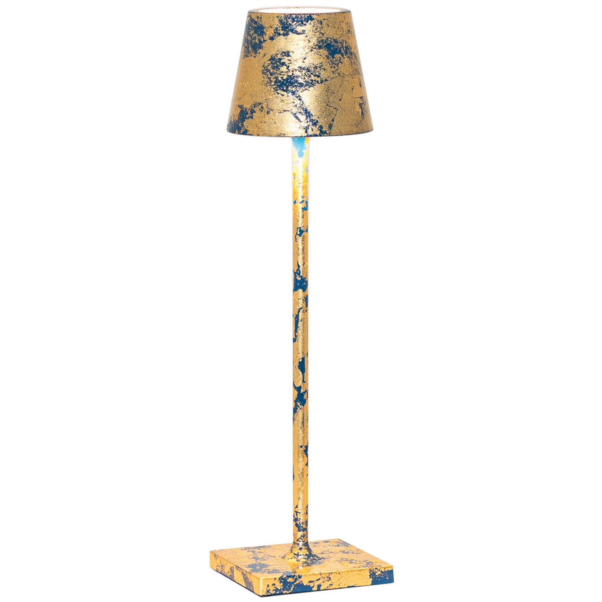 Poldina Table Lamp Micro - Rechargeable - Crackle Gold/Blue - KAJA