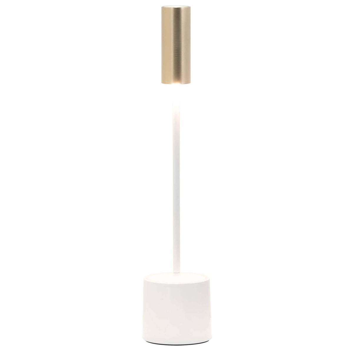 Carolina Table Lamp - Rechargeable - White/Gold - KAJA