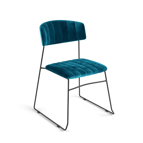 Amarillo Stacking Chair - Green Velvet - KAJA
