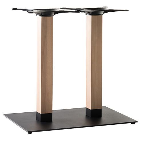 Jackson 2 Table Base – Wood/Black Metal - KAJA