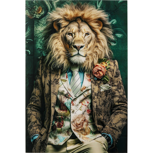 Glass Picture Mister Lion 100x150cm