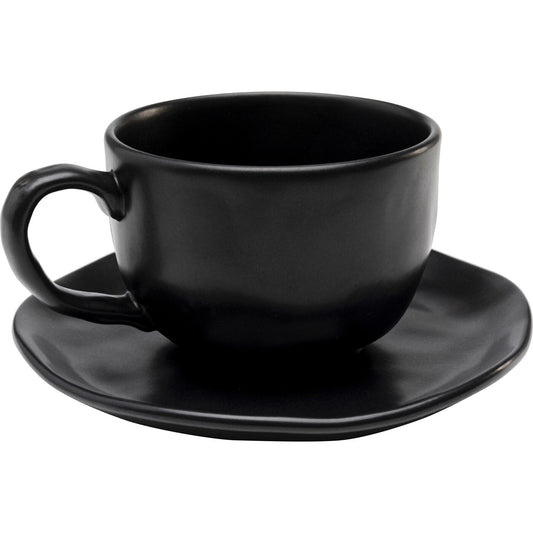 Coffee Cup with saucer Organic Black