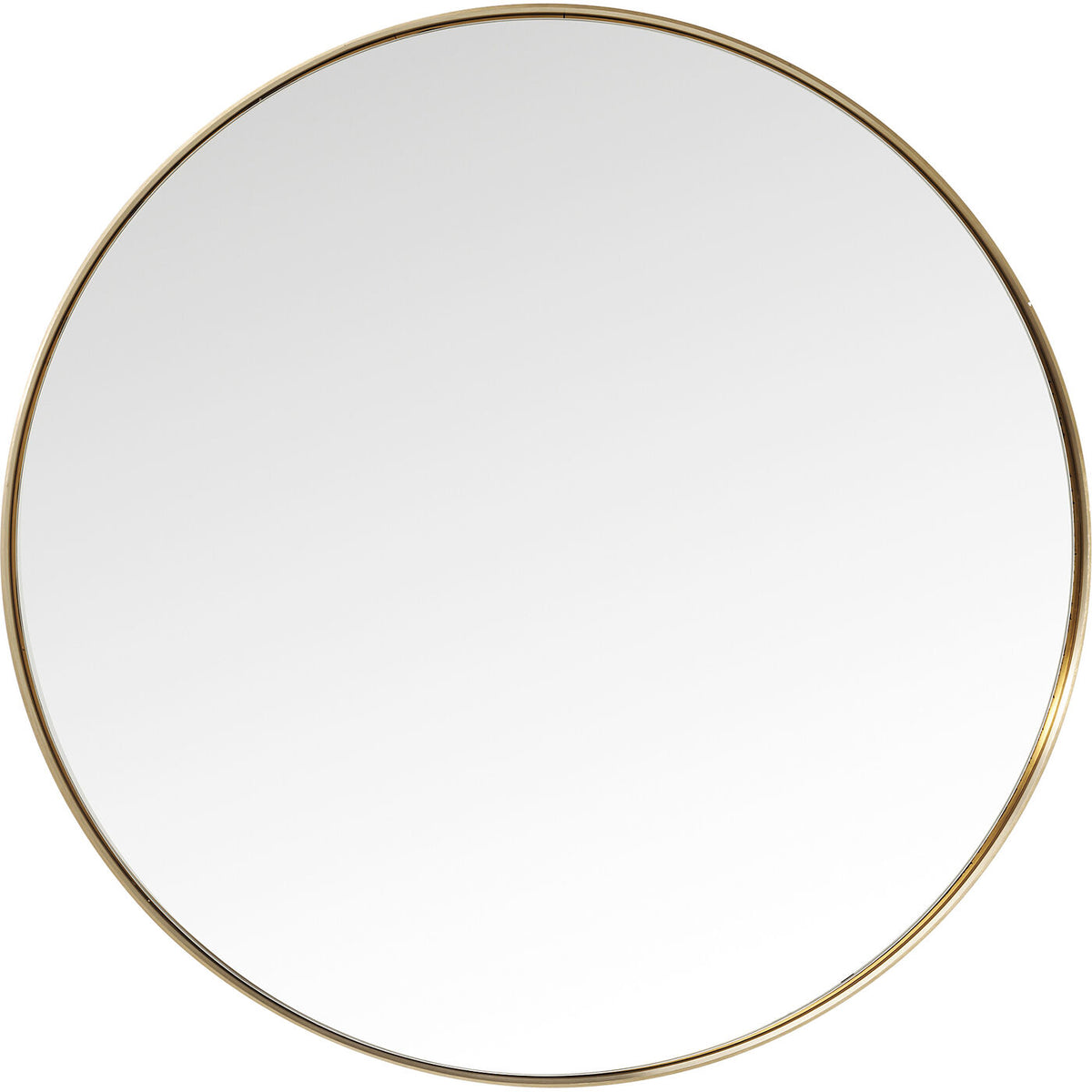 Wall Mirror Curve Brass Ø100cm