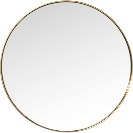 Wall Mirror Curve Brass Ø100cm