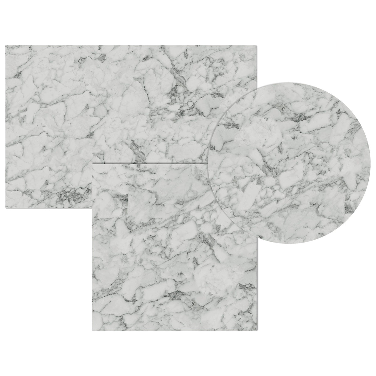 Melamine Table Top – T566 White Marble - KAJA