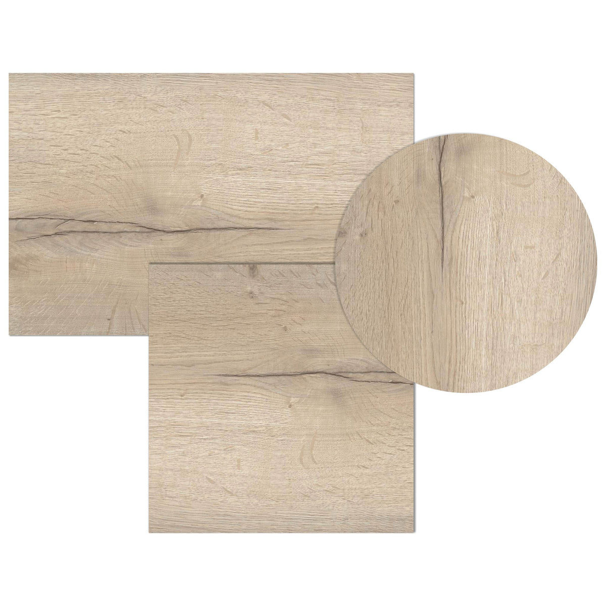 Melamine Table Top - T601 Synchronous Halifax Oak White - KAJA