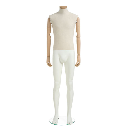 PLENTY male mannequin with wooden arms and neck plate