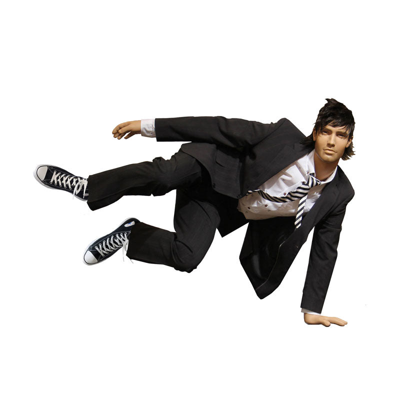 Male mannequin from Hindsgaul® with a pose inspired by the urban sport of parkour.