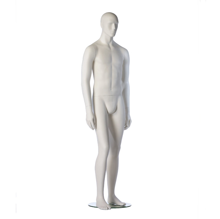Stylised male mannequin from Hindsgaul in a relaxed pose.
