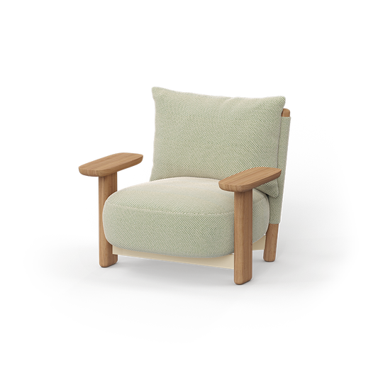 MILOS WOOD LOUNGE CHAIR image 1
