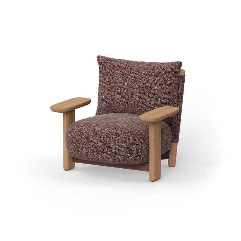 MILOS WOOD LOUNGE CHAIR image 2