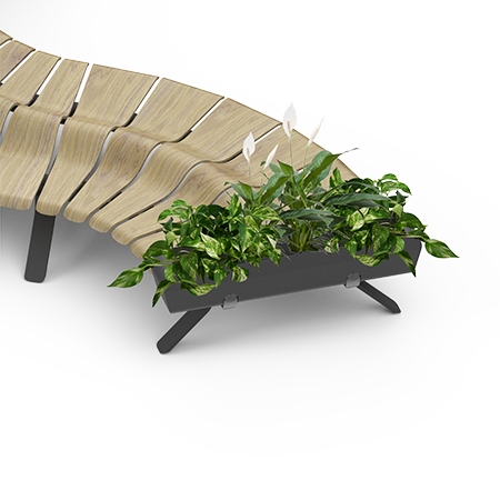 Ascent Planter Divider Straight w Endpiece fra CIRCALLE