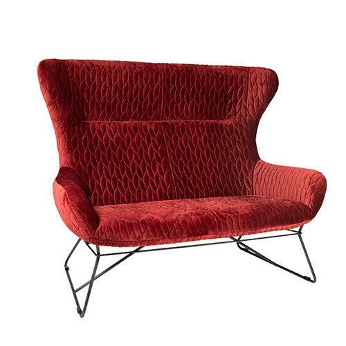 Megan 2-Seater Sofa - Dark Red - KAJA