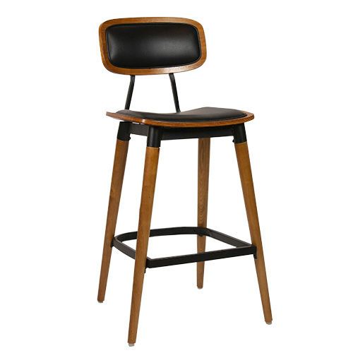 Studo Barstool - Synthetic Leather Black - KAJA