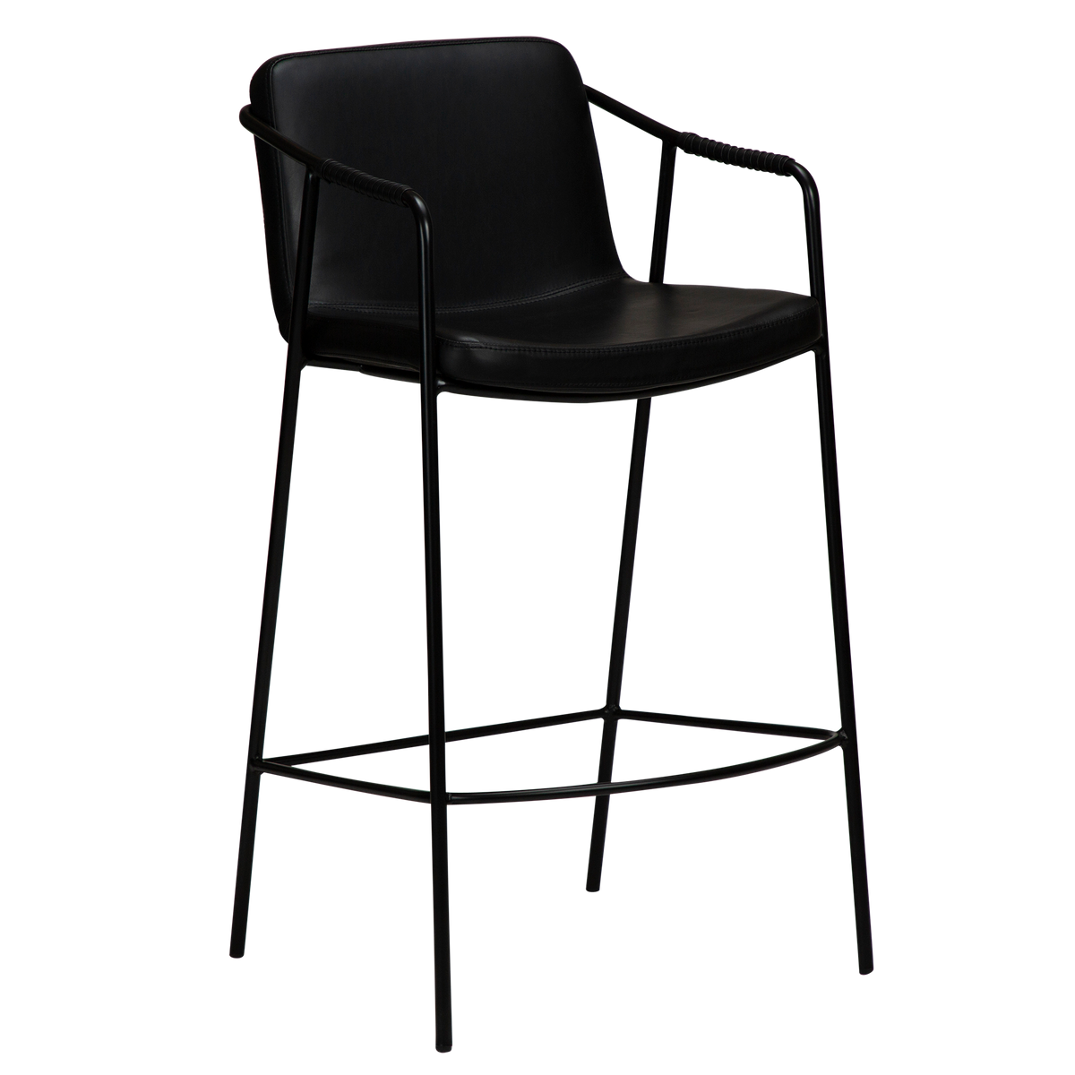 BOTO COUNTER STOOL BLACK METAL LEGS - DAN FORM