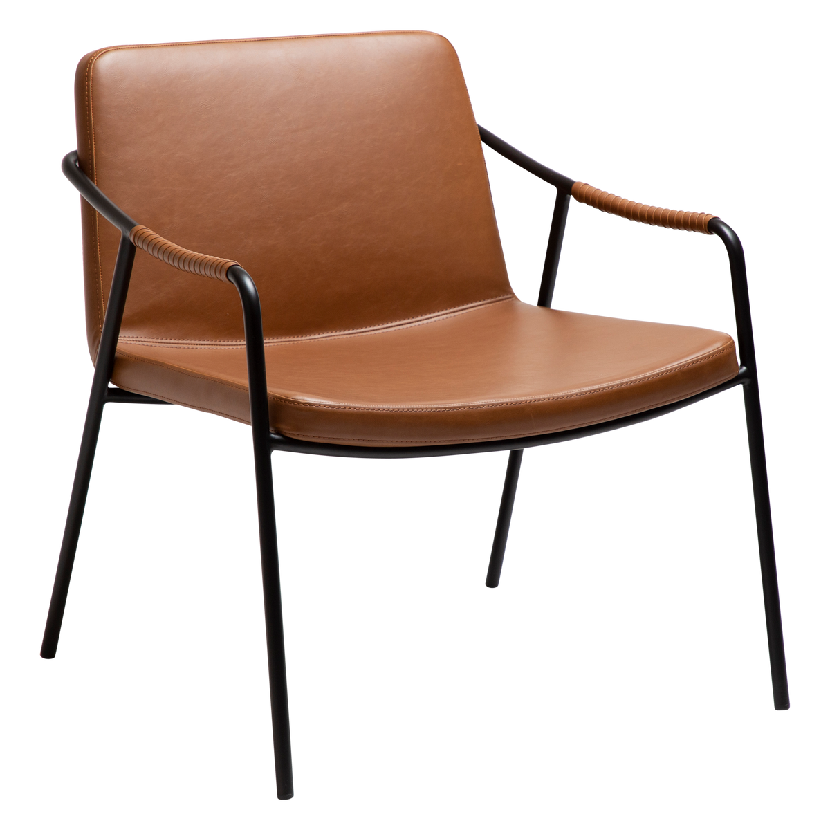 BOTO LOUNGE CHAIR BLACK METAL LEGS - DAN FORM
