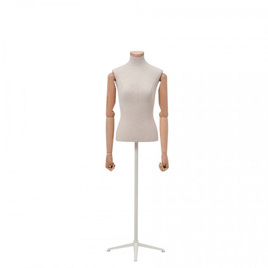 PLENTY female bust, short – with wooden arms and neck plate.