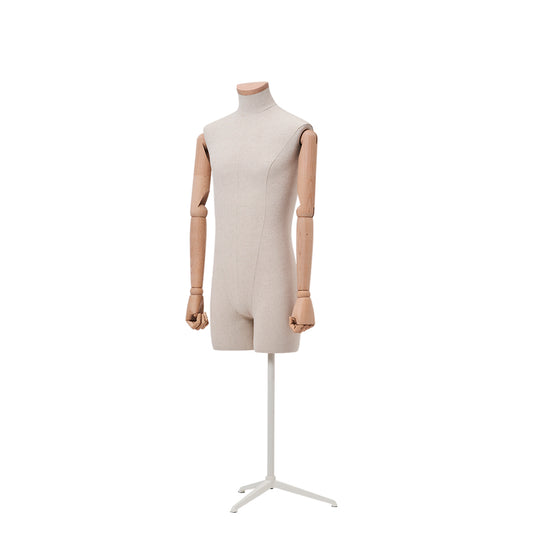 Plenty male bust long with wooden arms