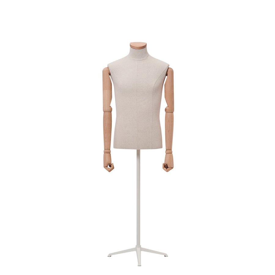 Plenty male bust wooden arms and wooden neck plate