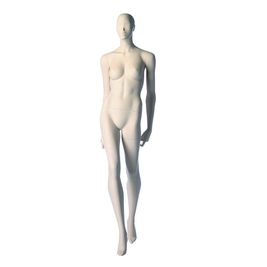 Female mannequin from Darrol in a walking position with both arms behind the back.