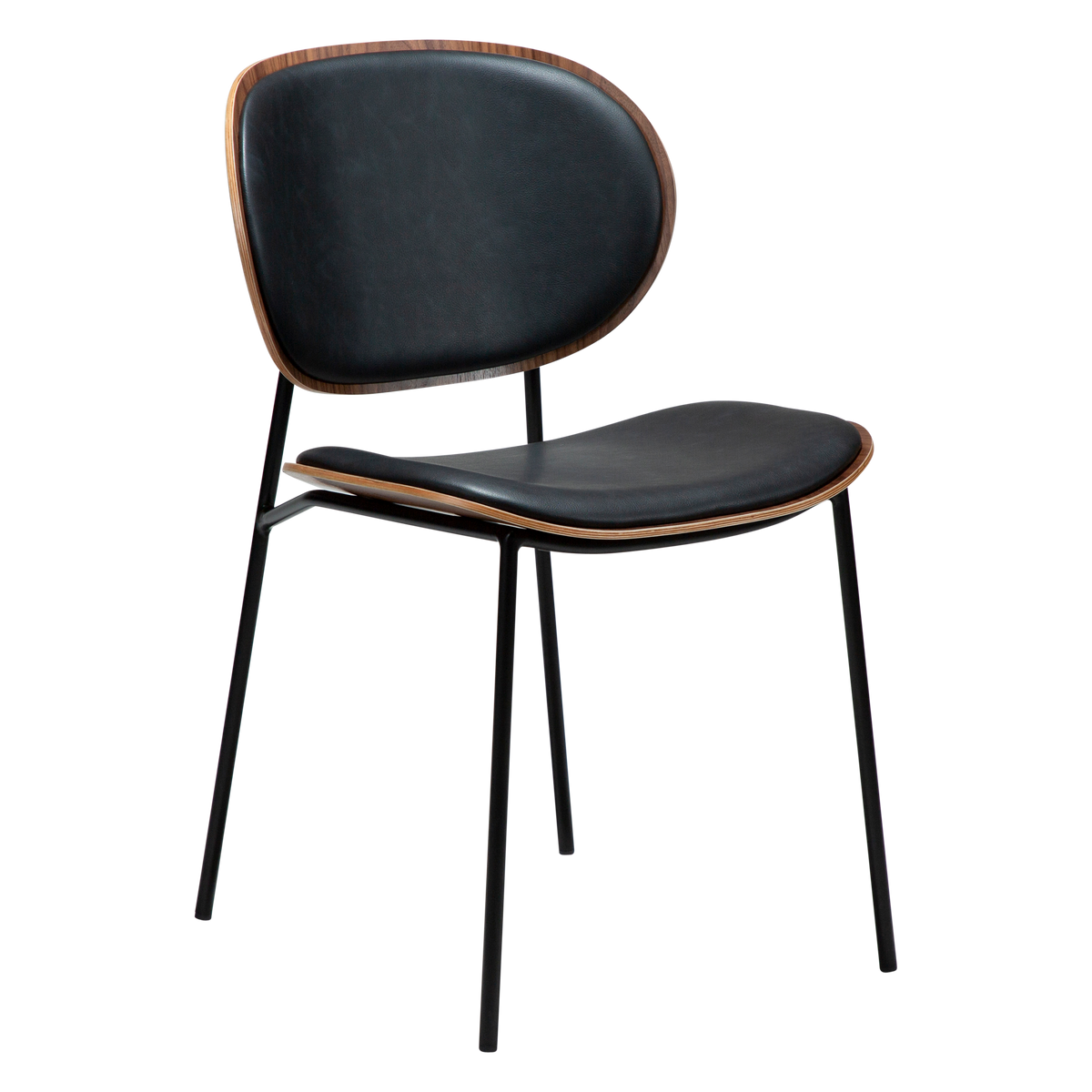 CLEMENTINA CHAIR BLACK METAL LEGS - DAN FORM