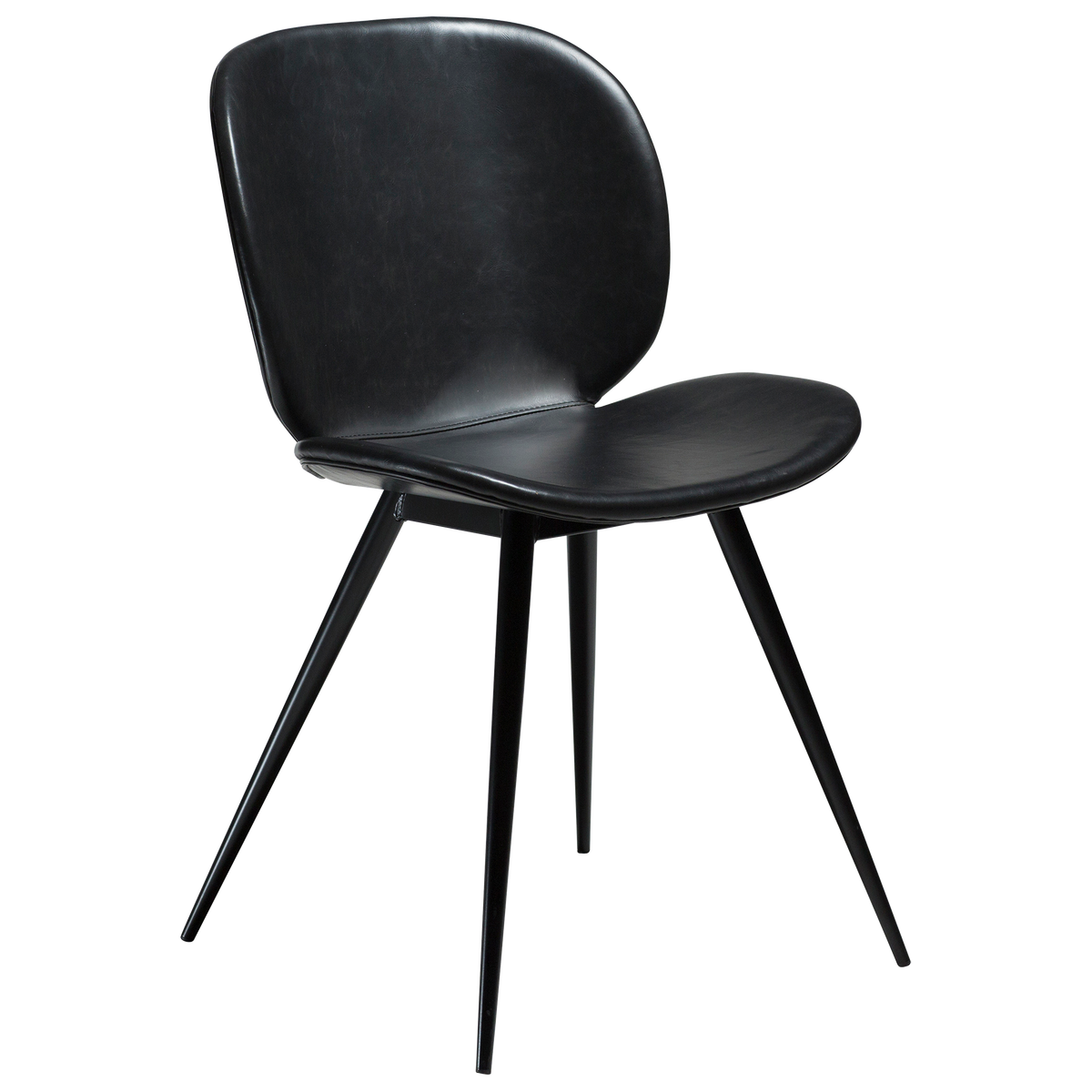 CLOUD CHAIR BLACK CONICAL METAL LEGS - DAN FORM