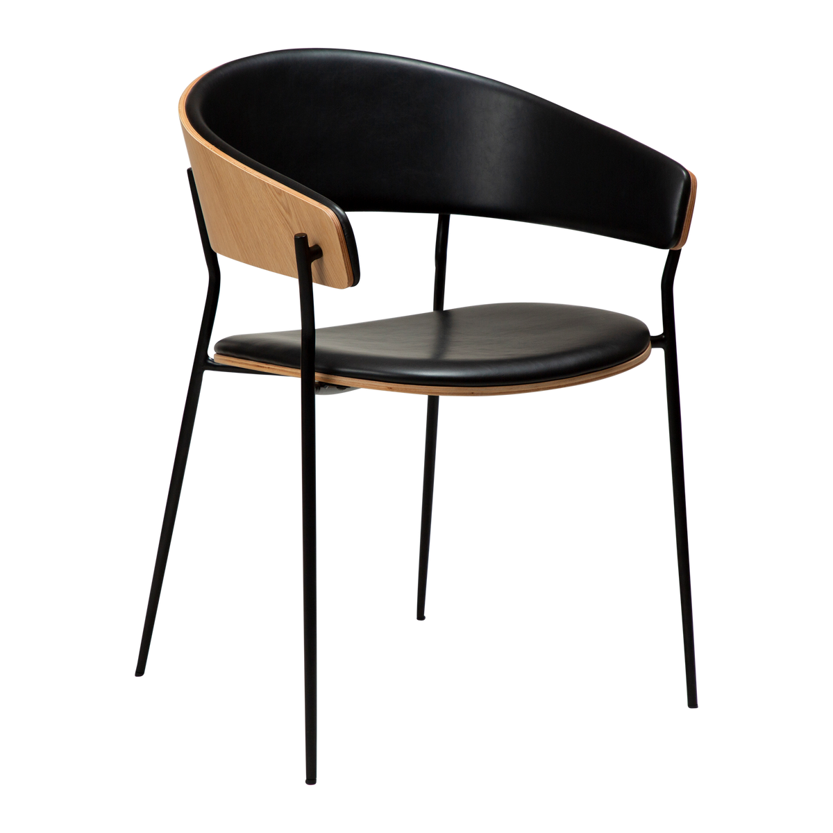 CRIB ARMCHAIR BLACK METAL LEGS - DAN FORM