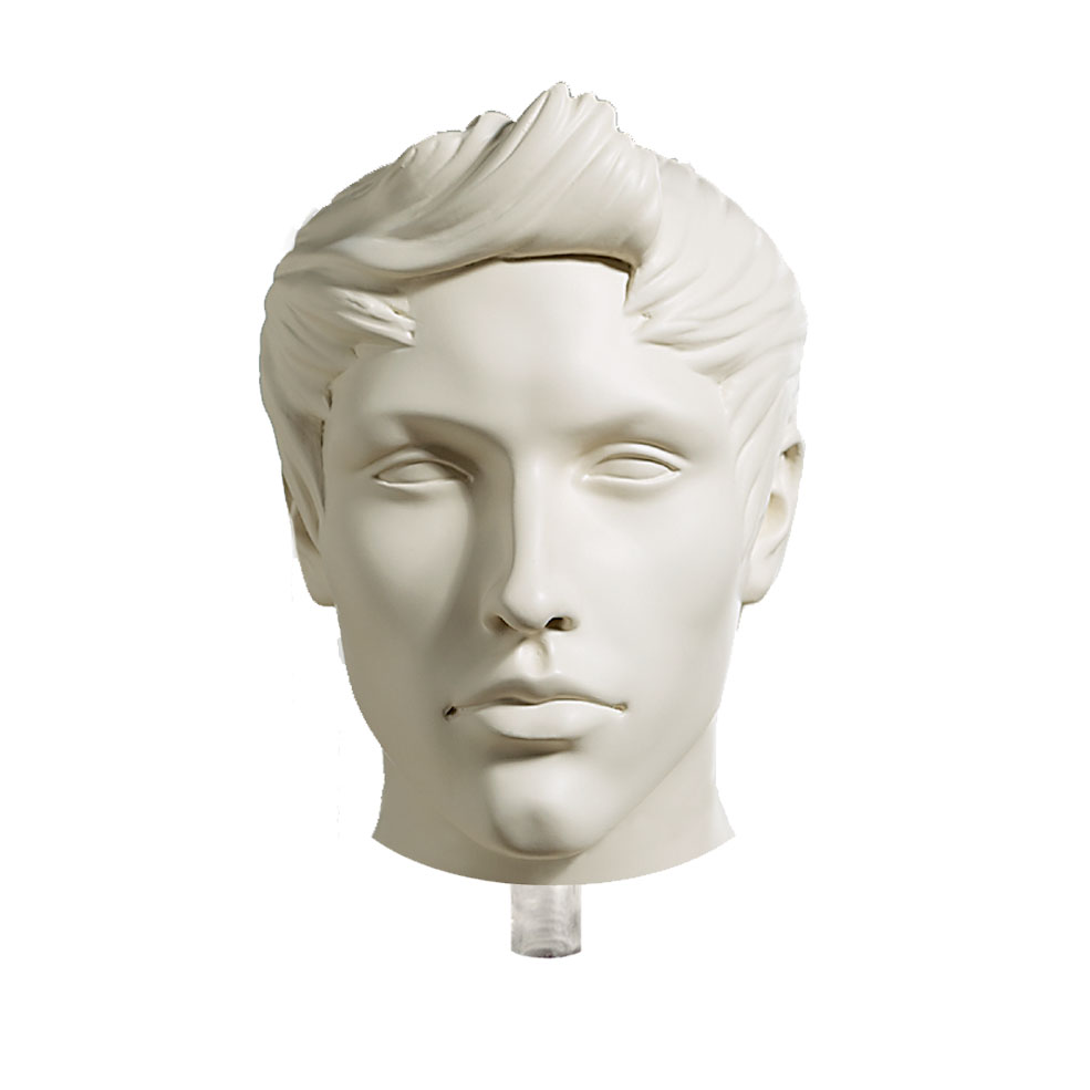 Stylised mannequin head from Darrol. Fits all male mannequins in Darrols 700 Series.