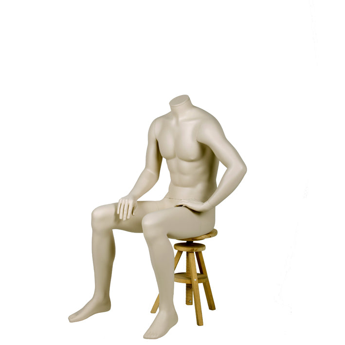 Darrol male mannequin without head - sitting