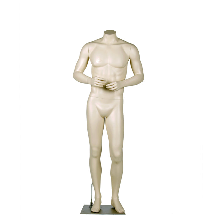 Darrol male mannequin without head - arms in front of body