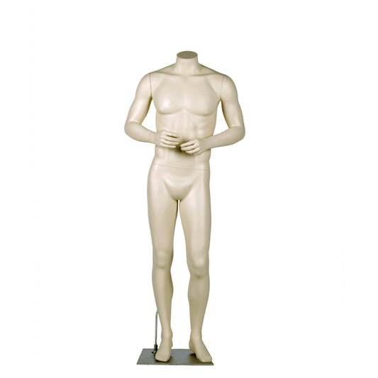 Darrol male mannequin without head - arms in front of body