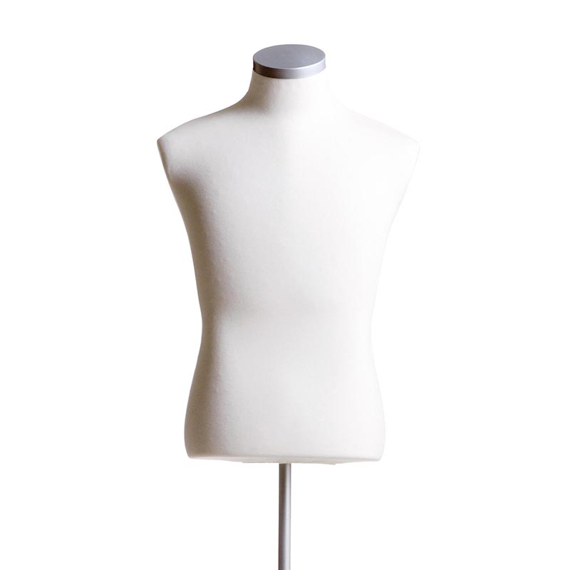 Darrol male bust - styrofoam - white jersey cover.
