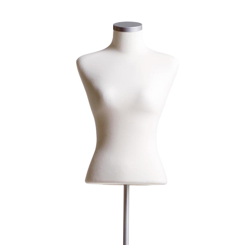 Darrol female bust - styrofoam - white jersey cover.