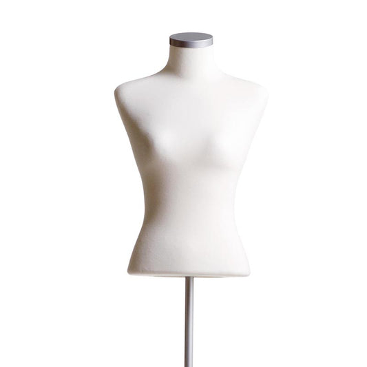 Darrol female bust - styrofoam - white jersey cover.